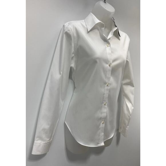NWT Ralph Lauren Non-Iron Long Sleeve Collared Button Up Dress Shirt, White, S - Picture 6 of 8